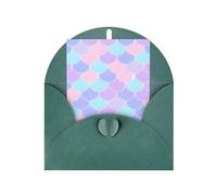 Biglietto di auguri con tatuaggio sirena, 10,2 x 15,2 cm, busta a forma di cuore, # Adatto per tutte le occasioni.