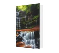 Biglietto di auguri con vista a cascata, 10,2 x 15,2 cm, busta a forma di cuore, adatto per tutte le occasioni.