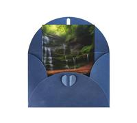 Biglietto di auguri con vista a cascata, 10,2 x 15,2 cm, busta a forma di cuore, adatto per tutte le occasioni.