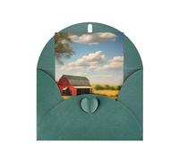 Biglietto di auguri con vista ranch, 10,2 x 15,2 cm, adatto per tutte le occasioni.