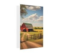 Biglietto di auguri con vista ranch, 10 x 15 cm, busta a forma di cuore, adatto per tutte le occasioni.