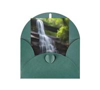 Biglietto di auguri con vista sulle cascate, 10 x 15 cm, busta a forma di cuore, adatto per tutte le occasioni.