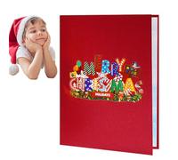 Biglietto di auguri di buon Natale, biglietto di compleanno 3D con musica e luce, ricordo di apprezzamento per ragazzi, ragazze, bambini, famiglia, auguri, compleanno, laurea, scuola