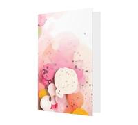 Biglietto di auguri di carta con frammenti di colore, 10,2 x 15,2 cm, busta a forma di cuore, adatto per tutte le occasioni.