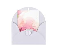 Biglietto di auguri di carta con frammenti di colore, 10,2 x 15,2 cm, busta a forma di cuore, adatto per tutte le occasioni.