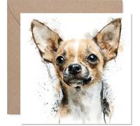 Biglietto di auguri di compleanno con chihuahua per uomini e donne, razze di cani, biglietto di auguri per papà, moglie, nonna, nonna, 145 mm