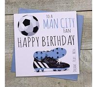 Biglietto di auguri di compleanno del Manchester Man City Football - di White Cotton Cards - 5