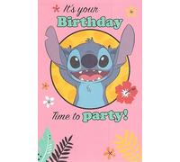 Biglietto di auguri di compleanno di Stitch Disney per ragazze, design unico di Stitch per ragazze e ragazzi, biglietto di auguri di buon compleanno per nipote/figlia/sorella, carino per feste di