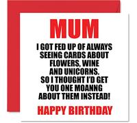 Biglietto di auguri di compleanno divertente mamma con scritta "Joke Happy Birthday Cards for Mum from Daughter Son" idea regalo di compleanno 145mm biglietti di auguri umoristici