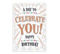 Biglietto di auguri di compleanno moderno per donne femminili, 17,8 x 12,7 cm, Piccadilly Greetings