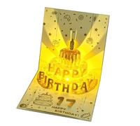 Biglietto di auguri di compleanno musicale di buon compleanno con luce e musica biglietti di auguri per donne uomini bambino amico con LED