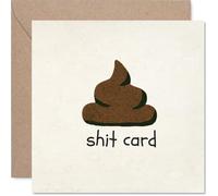 Biglietto di auguri di compleanno sfacciato, garantito per rompere un | Cartone animato Poo Doodle e audace 'Sh* t Card' Slogan, divertente irriverente per i compagni che amano una risata