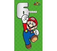 Biglietto di auguri di compleanno Super Mario per 6 anni