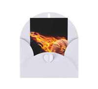 Biglietto di auguri di compleanno verticale con stampa di basket on fire (Thinking of You - Biglietto d'auguri per auguri di compleanno)