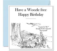 Biglietto di auguri di compleanno Winnie The Pooh uomini e donne senza Woozles Invited biglietto di auguri mamma papà sorella fratello figlia zio zia nonno 145mm