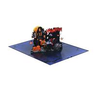 Biglietto di auguri di Halloween, 3D con di Halloween, scultura di carta horror, decorazione da collezione per libreria, caminetto, tavolo da pranzo, notti