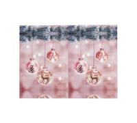 Biglietto di auguri di Natale rosa con stampa verticale con fibbia d'amore con buste per amici e familiari