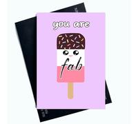 Biglietto di auguri divertente con scritta in inglese "You Are Fab For Her - Biglietto di auguri divertente per lei, regalo scherzoso per ogni occasione, divertente biglietto di compleanno per la