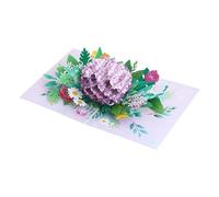 Biglietto di auguri fatto a mano con ortensie per compleanno, matrimonio, elegante carta popup, elegante regalo di laurea, festa della mamma