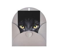 Biglietto di auguri grigio - Biglietto di auguri bianco con stampa di gatti per compleanno, matrimonio, San Valentino e invito alla festa