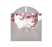 Biglietto di auguri grigio con petali BROLEO che volano tutto il cielo per Natale, compleanno, San Valentino, anniversario di matrimonio e inviti per feste