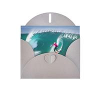 Biglietto di auguri grigio MJHKXLJ Surfer People Prints, con busta inclusa, perfetto per Natale, compleanni, San Valentino, matrimoni e molto altro ancora