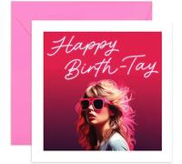 Biglietto di auguri Happy Birth-TAY Taylor per lei, biglietto di compleanno per gli appassionati di musica, elegante biglietto di compleanno per lei, donne, amiche, figlie, sorelle, 16°, 18°, 21°, 30°