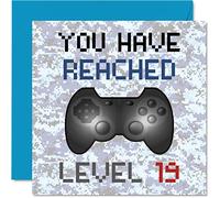 Biglietto di auguri il 19° compleanno del giocatore - Hai raggiunto il livello 19 - Biglietti di auguri di compleanno ragazzi adolescenti giochi adolescenti videogiochi figlia figlio