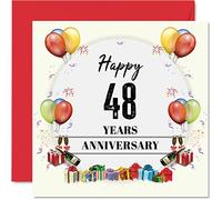 Biglietto di auguri il 58° anniversario di matrimonio marito moglie festa di anniversario 48° anniversario di matrimonio 145mm quarantottesimo anniversario