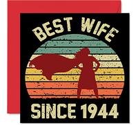 Biglietto di auguri il 79° anniversario della moglie del marito con scritta in lingua inglese "Best Wife Since 1944" con scritta "I Love You" il 79° anniversario di matrimonio 145mm