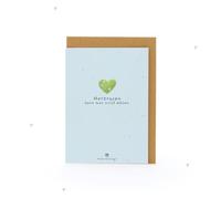 Biglietto di auguri "Il cuore non si può falciare" - Cartolina di auguri in crescita con semi di fiori selvatici | Per grandi sentimenti, innamorati, dolori d'amore o per coraggiare | biglietto DIN A6