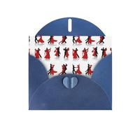 Biglietto di auguri in carta bianca con stampa di danza da sala, design unico per biglietti di auguri, buste per ringraziamento, inviti