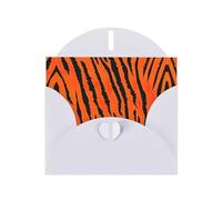 Biglietto di auguri in carta bianca con stampa leopardata tigrata, disegni unici, buste per ringraziamento, inviti