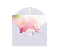Biglietto di auguri in carta con frammenti colorati, biglietto bianco con busta, 10 x 15 cm, per eventi, matrimoni e compleanni.
