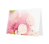 Biglietto di auguri in carta con frammenti colorati, biglietto bianco con busta, 10 x 15 cm, per eventi, matrimoni e compleanni.
