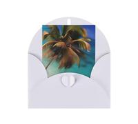 Biglietto di auguri Isole dei Caraibi, 10 x 15 cm, busta a forma di cuore, adatto per tutte le occasioni.