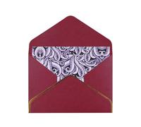 Biglietto di auguri ispirato alla strega del mare, carta perlata, con busta, con bordo dorato, per festa di nozze, invito di Natale