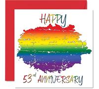 Biglietto di auguri LGBT 63° anniversario di matrimonio marito e moglie Happy Aniversary biglietto di auguri il 53° anniversario di matrimonio partner 145mm biglietti di