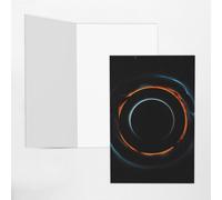 Biglietto di auguri misterioso cosmico con buchi neri, 10,2 x 15,2 cm, busta a forma di cuore, adatto per tutte le occasioni.