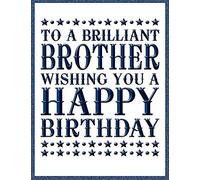 Biglietto di auguri moderno per fratello, 20,3 x 15,2 cm, Piccadilly Greetings