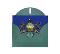 Biglietto di auguri orizzontale con bandiera dello stato della Pennsylvania con busta verde scuro a forma di cuore e scrivere vari auguri di festa