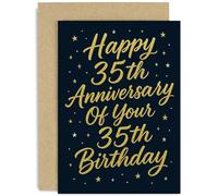 Biglietto di auguri per 70° compleanno per uomini e donne, design divertente e divertente per lui, colleghi, colleghi, fratelli, sorelle, marito, moglie, fidanzata, fidanzato, '35° anniversario del 35