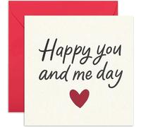 Biglietto di auguri per anniversario Happy You and Me Day - quadrato, interno bianco con busta premium