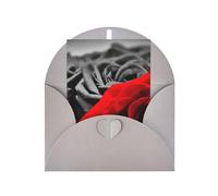 Biglietto di auguri per auguri di compleanno con stampa verticale di rose bianche e rosse nere