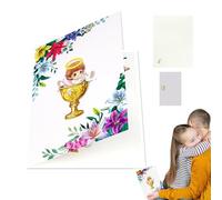 Biglietto di auguri per baby shower, per festa del santo battesimo, con angelo, regalo commemorativo per baby shower, per padrini, ragazzi, ragazze, familiari e amici