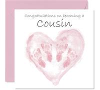 Biglietto di auguri per cugino con scritta "Twins Congrats Becoming" (lingua italiana non garantita)