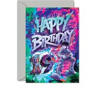 Biglietto di auguri per il 19° compleanno per uomini e donne, giocatore epico, biglietto di auguri per 19 anni, uomo, donna, zio, cugino, figlia, nipote, 12,7 x 17,8 cm