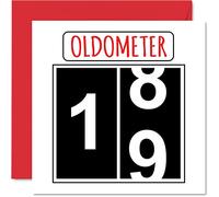 Biglietto di auguri per il 19° compleanno per uomini e donne - Oldometer - Biglietto di auguri per figlio figlia fratello sorella nipote nipote cugino 145mm biglietto di auguri per 19° compleanno