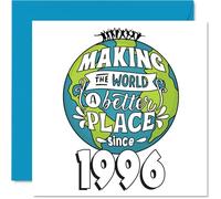 Biglietto di auguri per il 29° compleanno per uomo e donna, con scritta in lingua inglese "Making the World a Better Place" (lingua italiana non garantita)