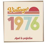 Biglietto di auguri per il 47° compleanno, vintage 1976, invecchiato alla perfezione, divertente biglietto di auguri per uomini e donne, biglietti di compleanno per donne, biglietti di compleanno per